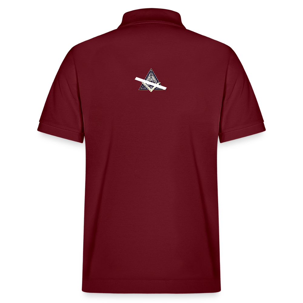Unisex Organic Polo Shirt - burgundy
