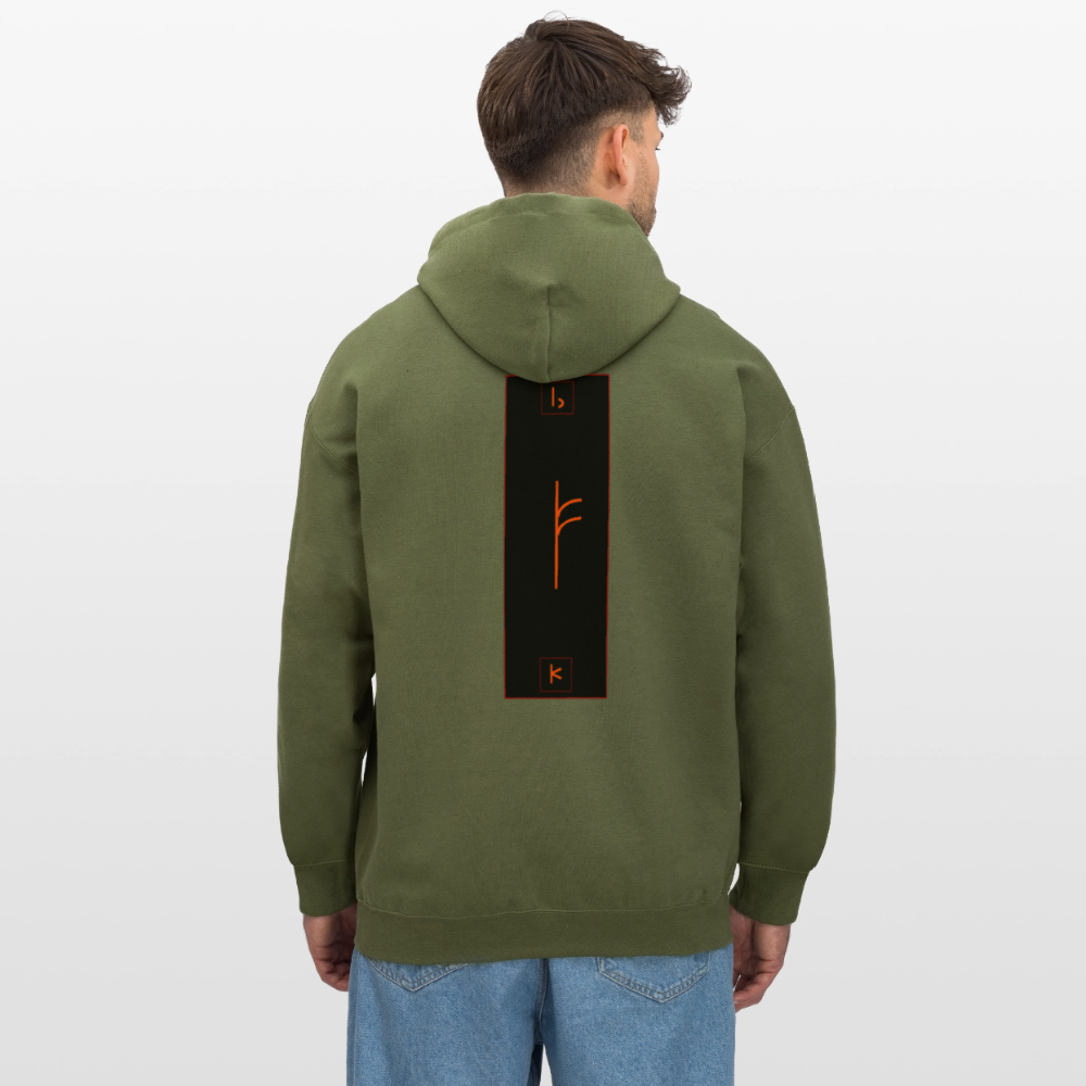 Unisex Zestyles®  Hoodie Runes - military green